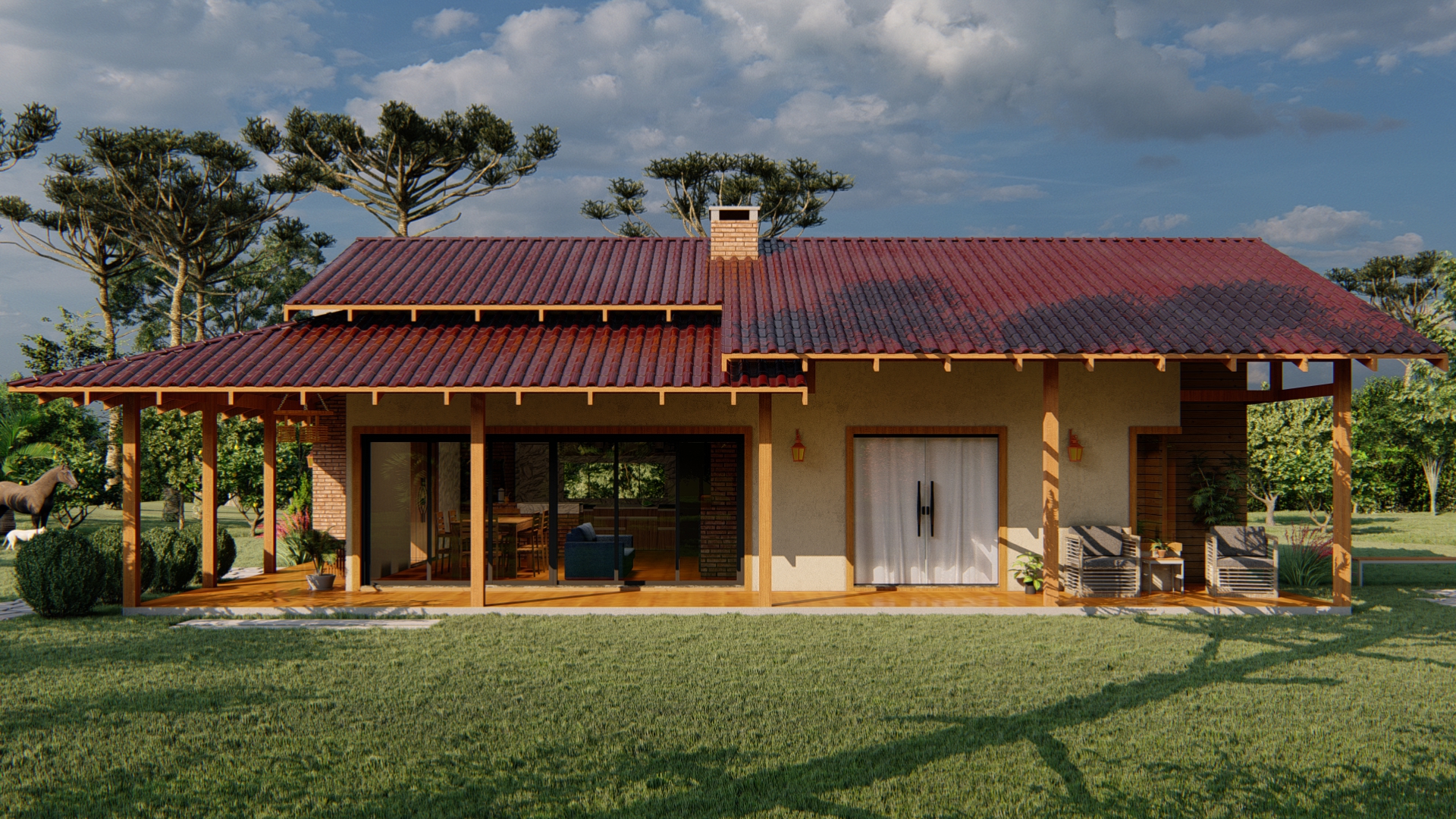 Projeto Residencial de Casa de Campo em Papanduva SC